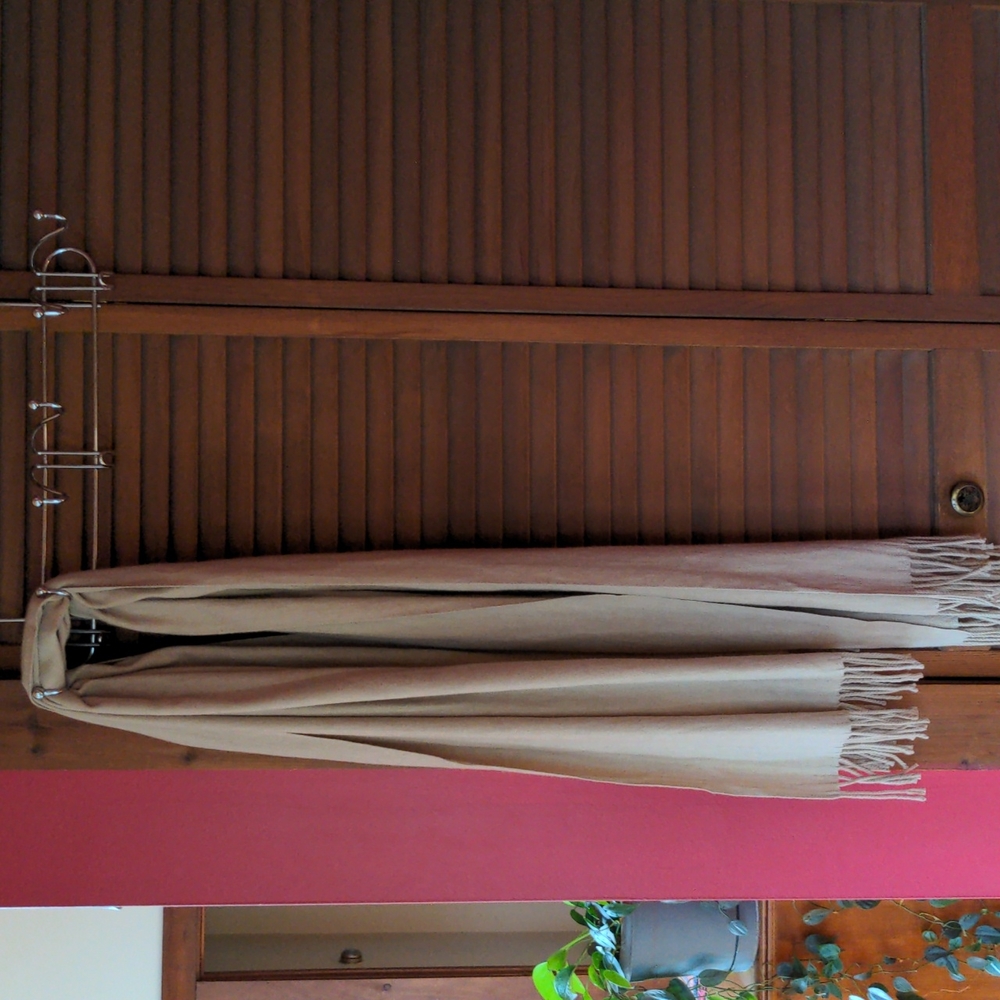 Beige Wool/Cashmere Pashmina